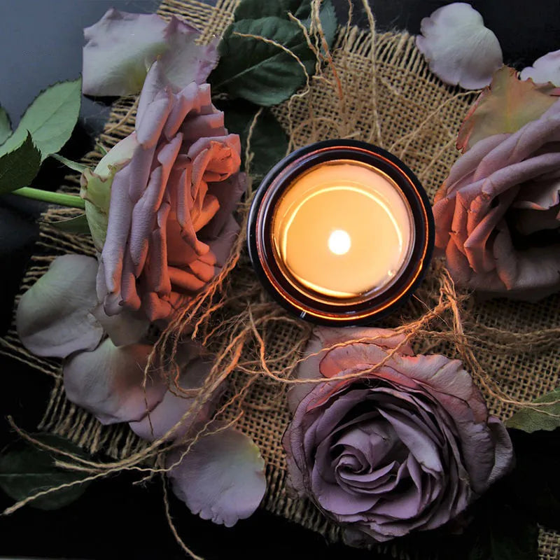 Rose Oil 30g Aromatherapy Candle Glass Holders