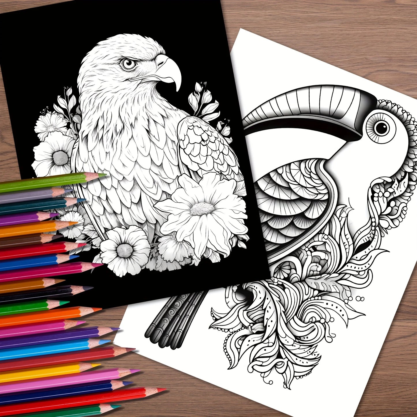 Coloring Book 10 Series Animal Character Portrait Mandala