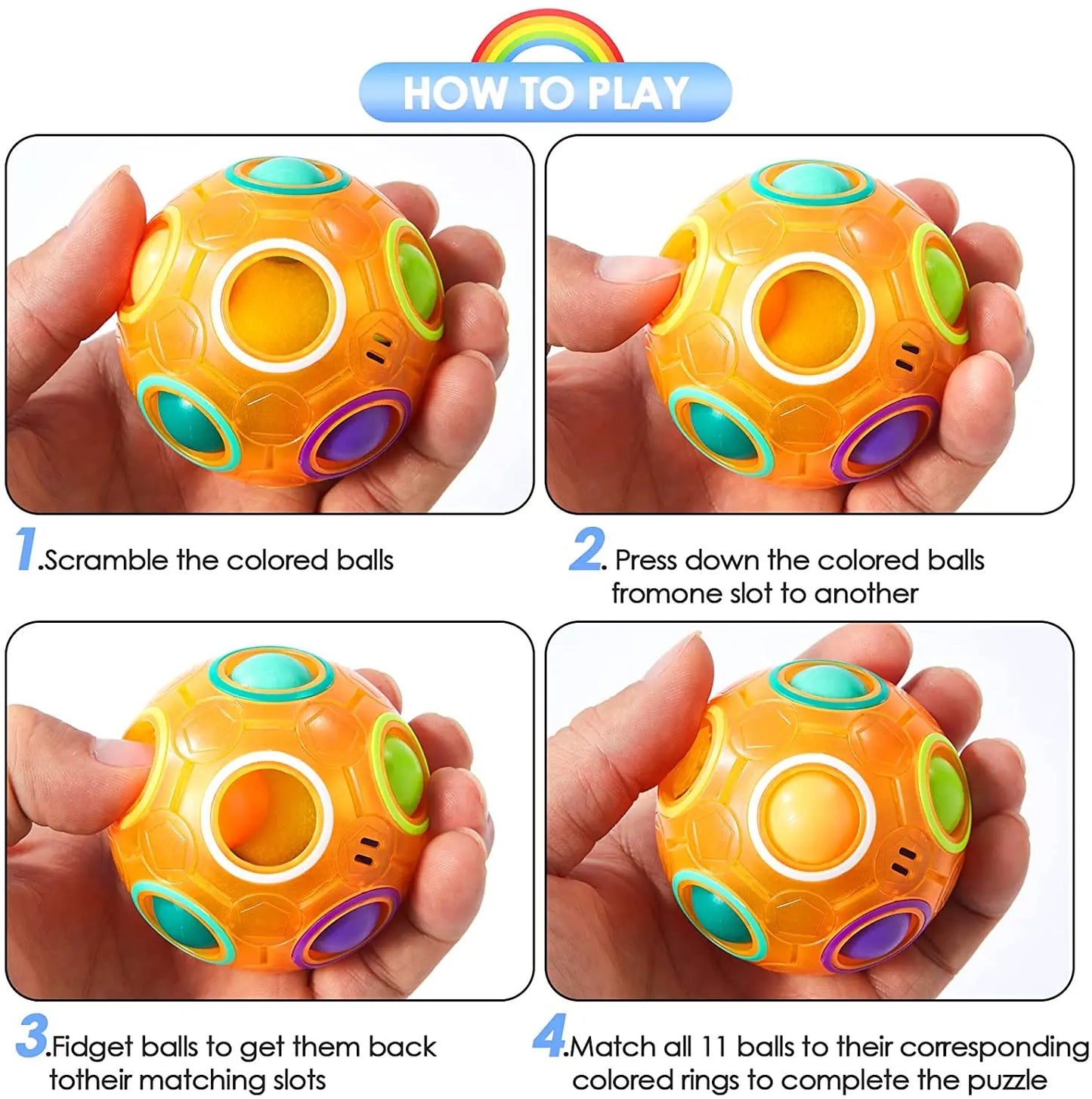 Magic Rainbow Puzzle Ball