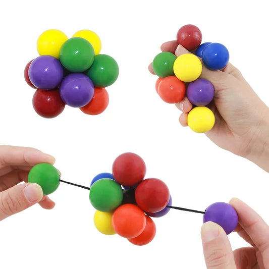 Stress Reliever Elastic Colorful Balls